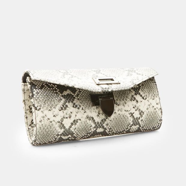 Clutch de mujer con estampado de pit&oacute;n, Animal