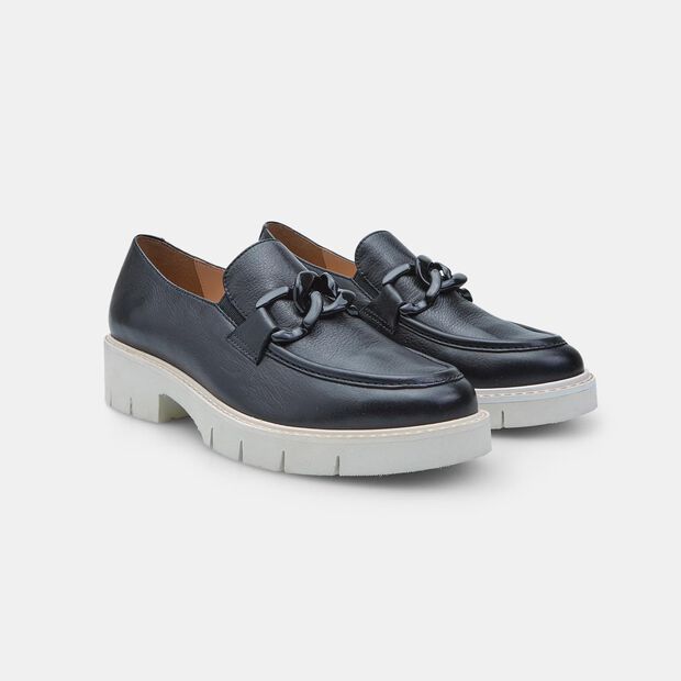 Mocasines de piel para mujer con accesorio BATA, 