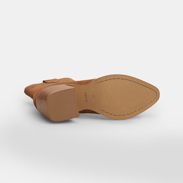 Botines texanos de mujer en piel, Piel