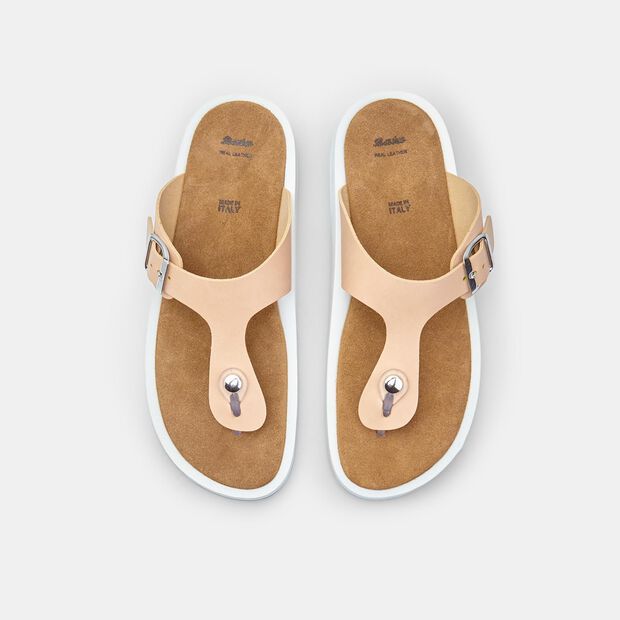 Sandalias tipo chanclas de mujer BATA, Beige