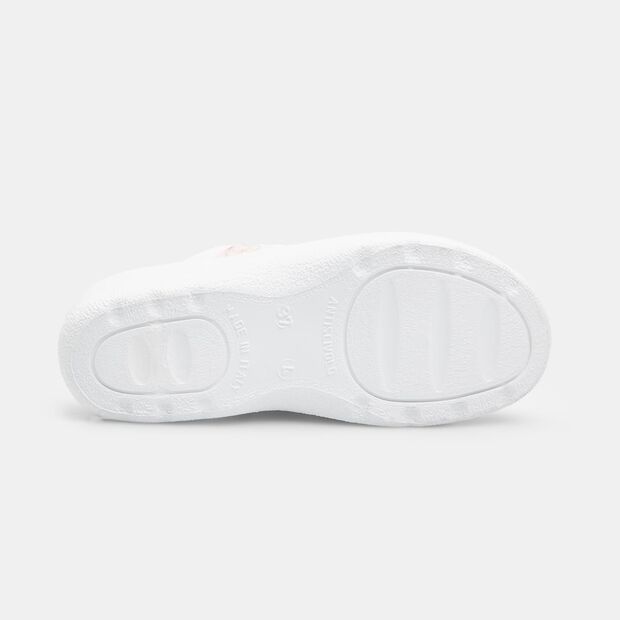 Pantufla de piel para mujer, Rosa