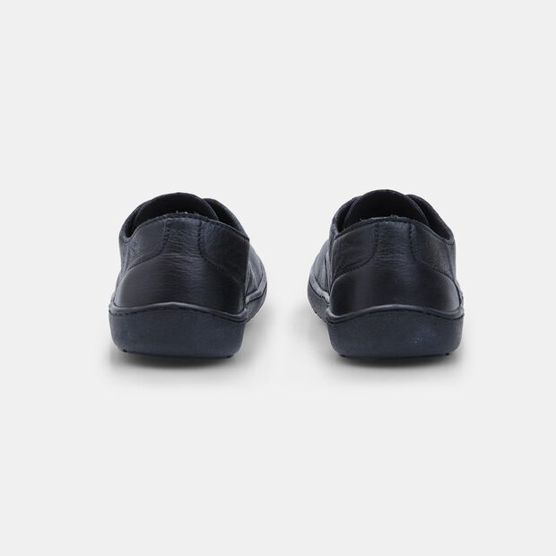 Zapato con cordones Barefoot de piel para mujer Bata, Negro