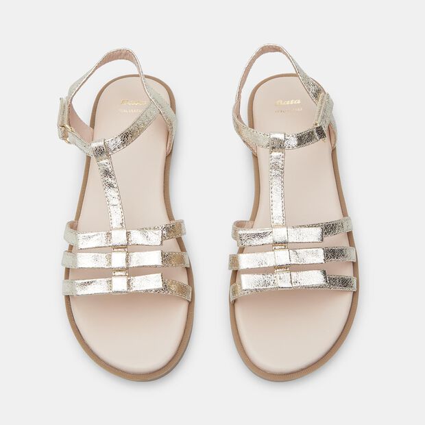 Sandalias para ni&ntilde;as BATA, Dorado