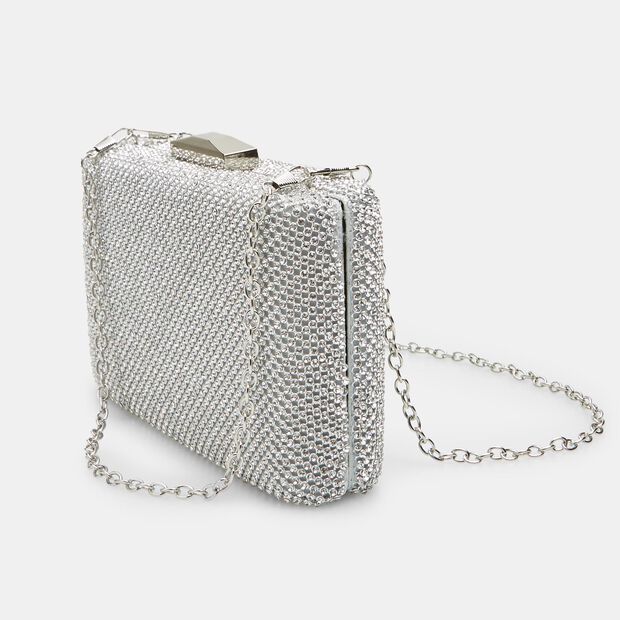 Clutch para mujer Bata Red Label, Plateado