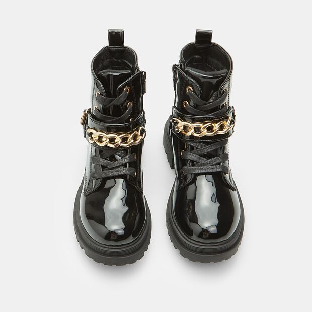 Bot&iacute;n para ni&ntilde;a con cadena, Negro
