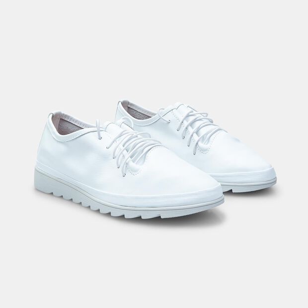 Zapatos con cordones de mujer de piel desestructurados BATA, Blanco