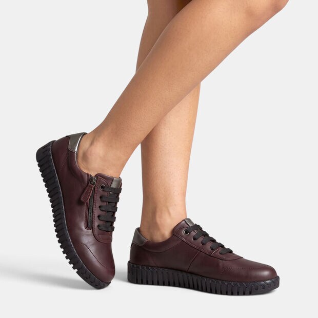 Zapato de cordones para mujer Bata, Burdeos