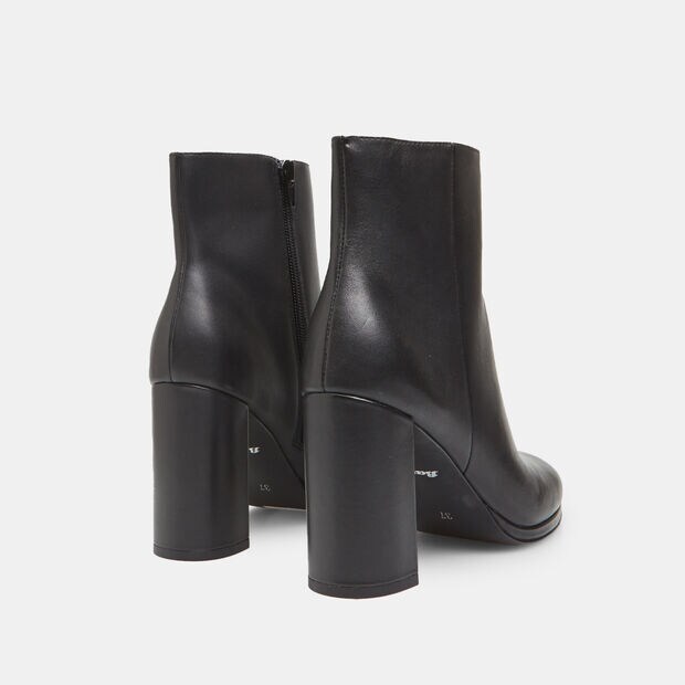 Bot&iacute;n de piel con tac&oacute;n para mujer BATA, Negro
