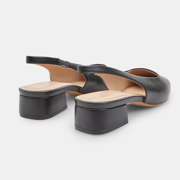 Zapatos de mujer con tiras slingback y tac&oacute;n bloque, 