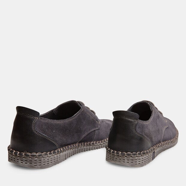 Zapatos de cordones de hombre de nobuk, Azul