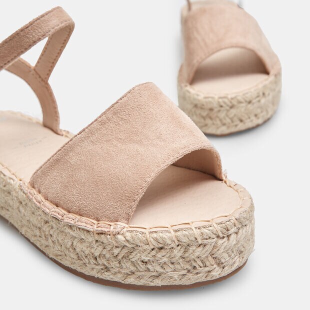 Sandalias de ni&ntilde;a con plataforma, Beige