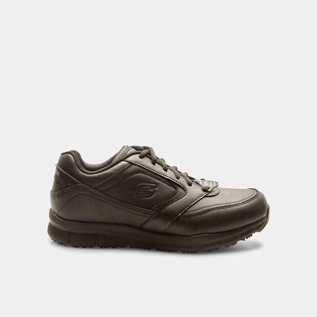 Sneakers de hombre skechers efecto piel, Negro