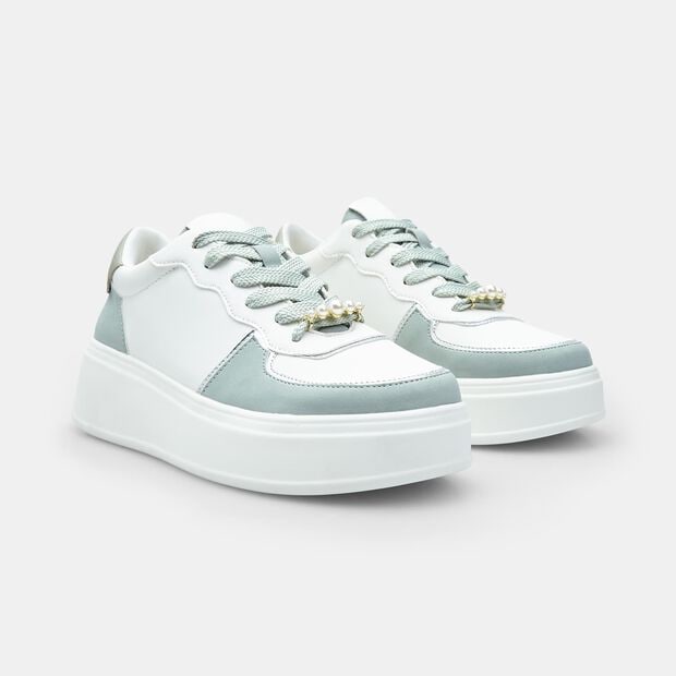 Sneakers Bata para mujer, Blanco-Verde