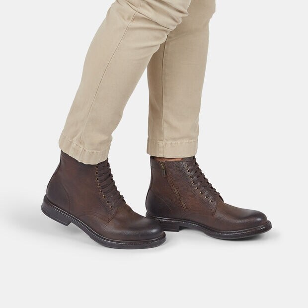Bot&iacute;n de hombre de cordones de piel Bata Red Label, Marr&oacute;n