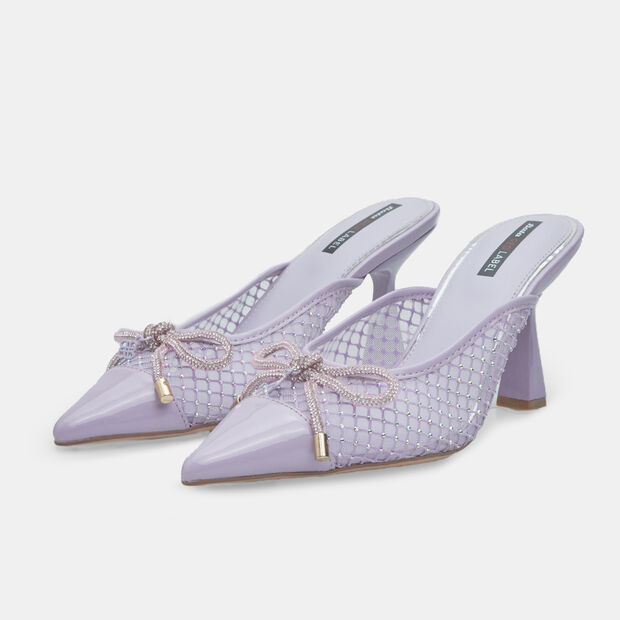 Zuecos para mujer Bata Red Label con tac&oacute;n de 8,5 cm, Violeta