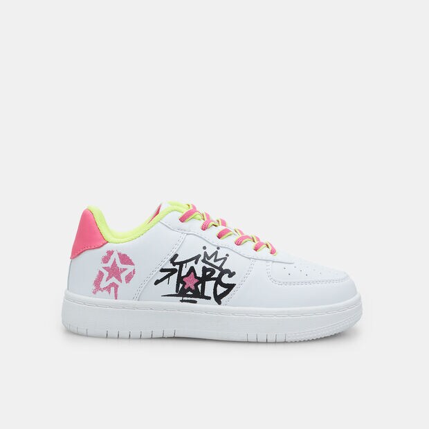 Sneakers para ni&ntilde;as con cordones de colores, 