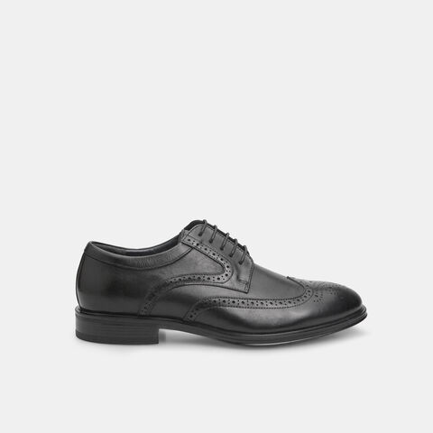 Zapatos con cordones brogue de hombre Bata 24H de piel , Negro