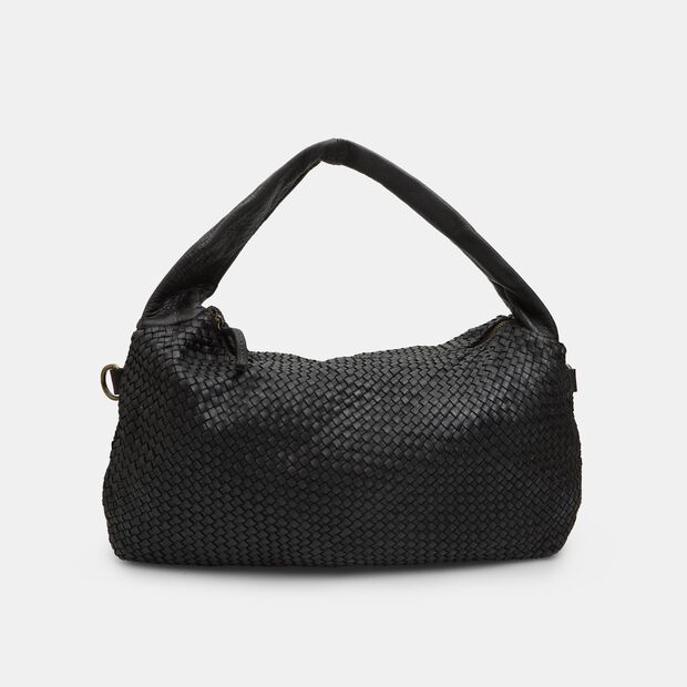 Hobo para mujer en piel, Negro