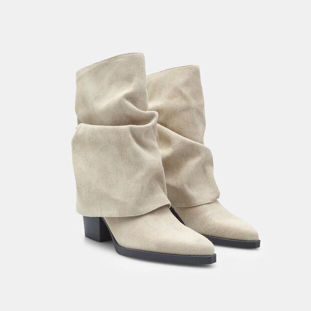 Botines Western de mujer BATA, Beige