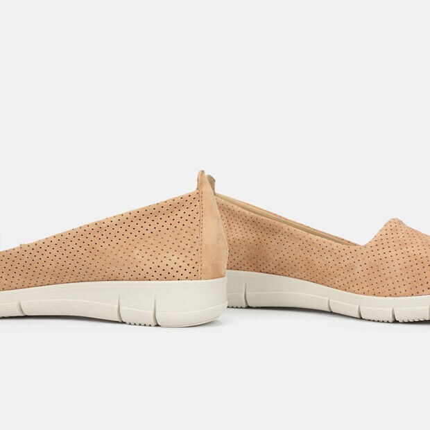 Bailarinas de mujer en nobuck, Beige