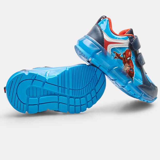 Zapatillas infantiles efecto piel Spiderman, Azul