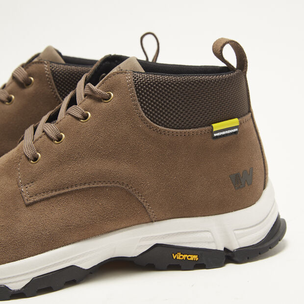 Botas De Ante Con Suela Vibram, Taupe