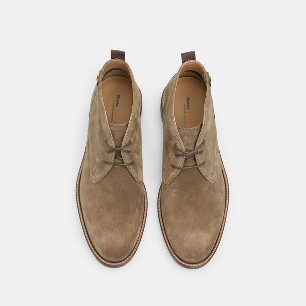 Botines para hombres Bata Flexible en ante, Taupe