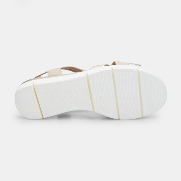 Sandalia de mujer de cuero, Beige