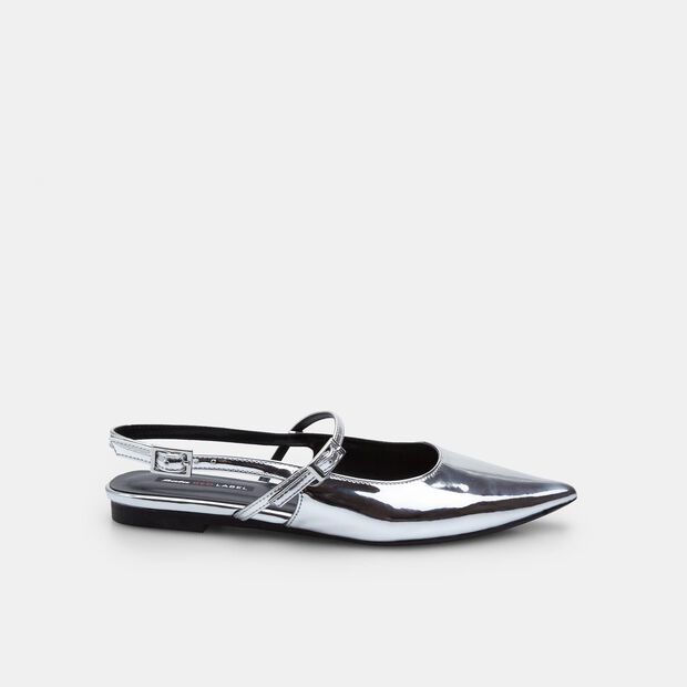 Bailarinas Slingback BATA Red Label para mujer, Plateado