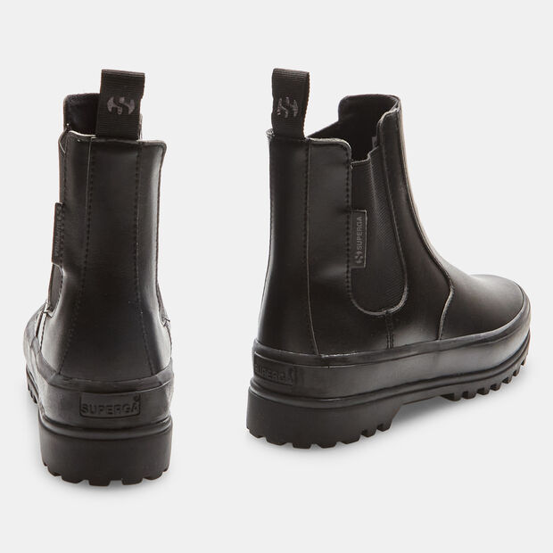 Botines chelsea de mujer de piel superga, Negro