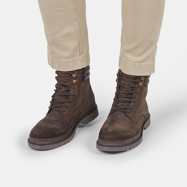 Botines de hombre de ante , Marr&oacute;n