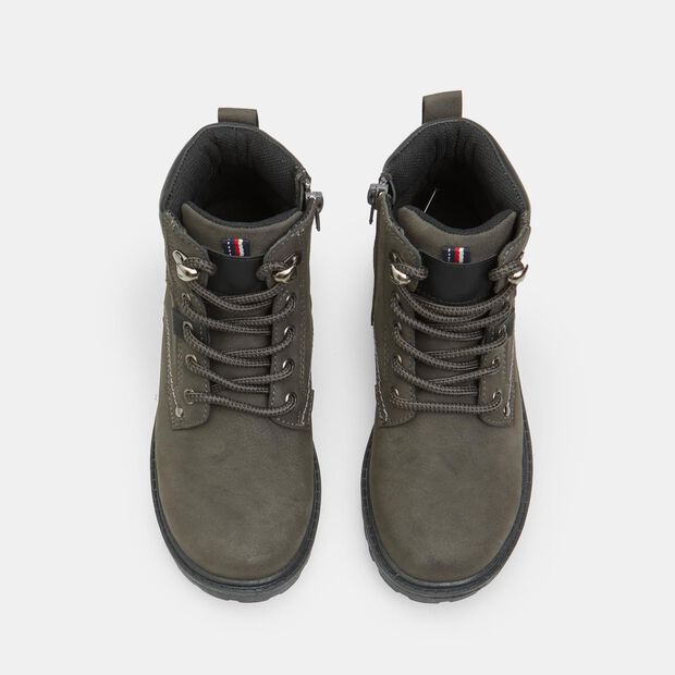 Bot&iacute;n con cordones para ni&ntilde;os, Gris
