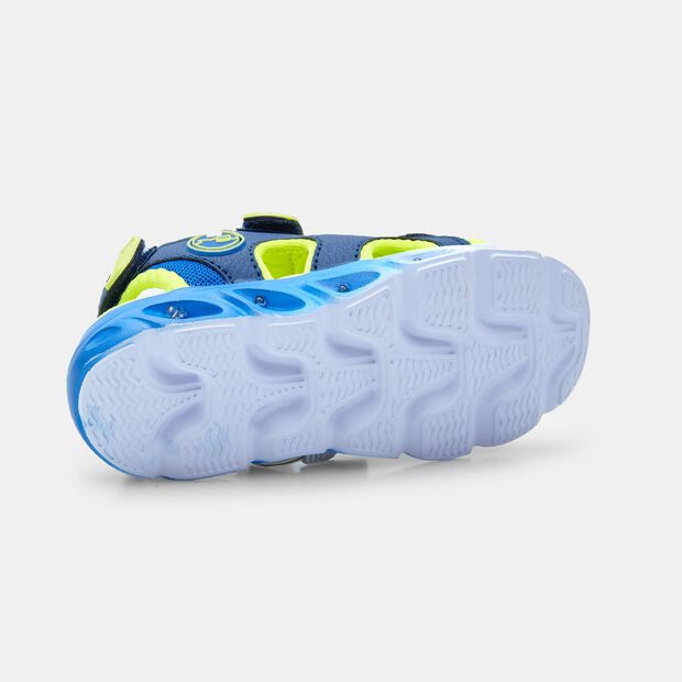 Sandalias Bubblegummers para ni&ntilde;as con luces, Azul