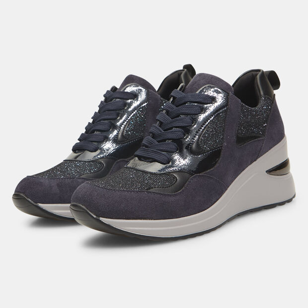 Sneakers con plataforma para mujer, Azul