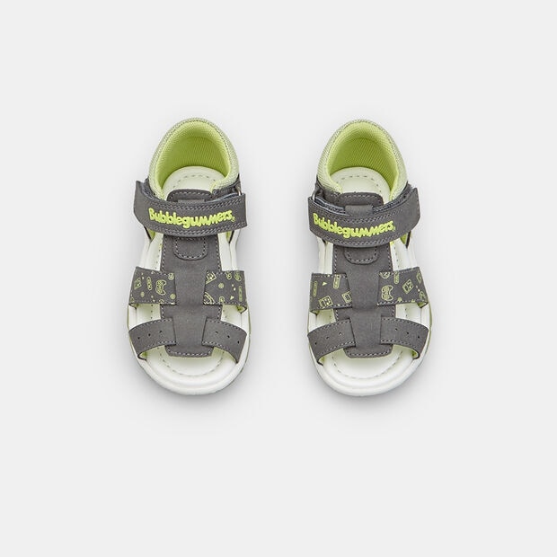 Sandalias infantiles Bubblegummers con tira, Verde
