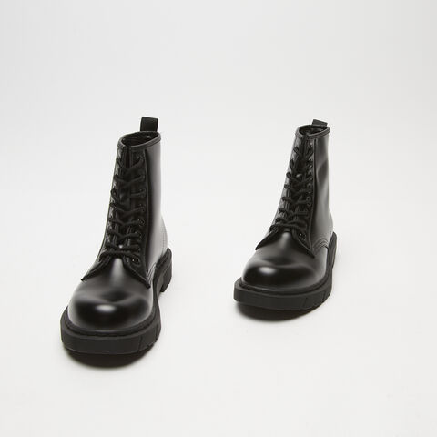 Botines de combate para mujer con suela estilo track, Negro