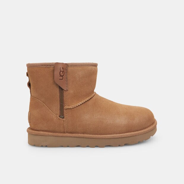 Botas de mujer UGG Classic Mini Bailey Con Cremallera, Piel