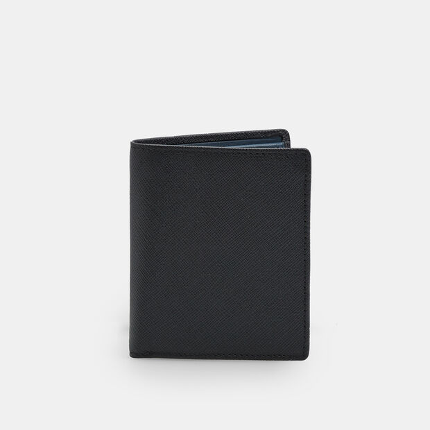 Cartera de piel para hombre Bata, Negro