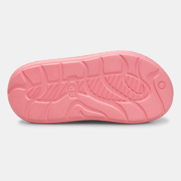 Zapatillas de ni&ntilde;a Ugg Sport Yeah slide con glitter , Fucsia