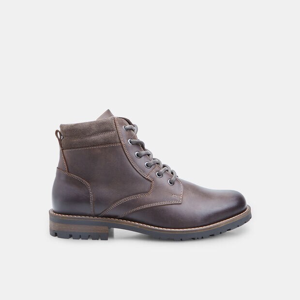 Bot&iacute;n de piel con cordones para hombre, 