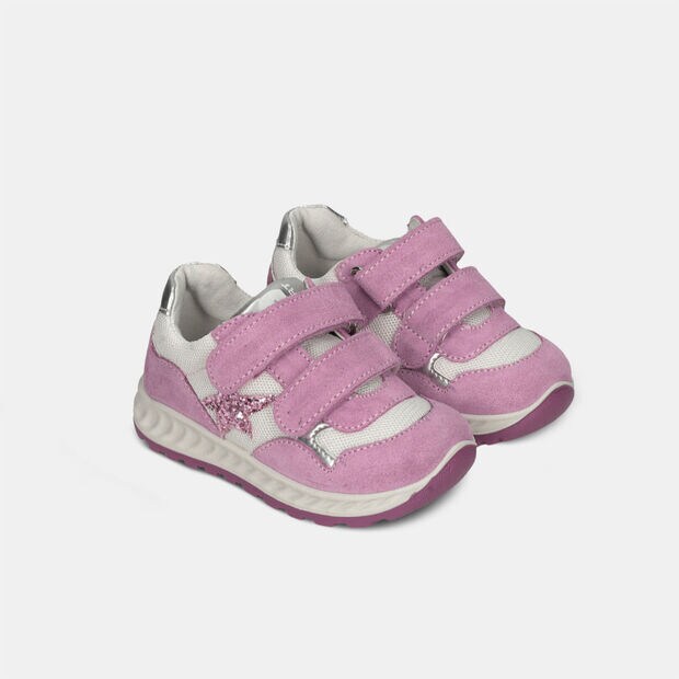 Sneakers de ante para ni&ntilde;as, Rosa