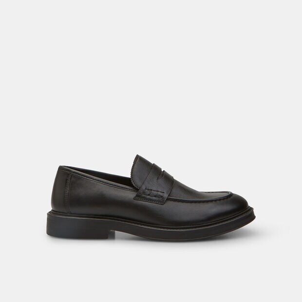 Mocas&iacute;n de piel para hombre Bata, Negro