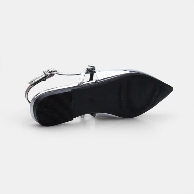 Bailarinas Slingback BATA Red Label para mujer, Plateado