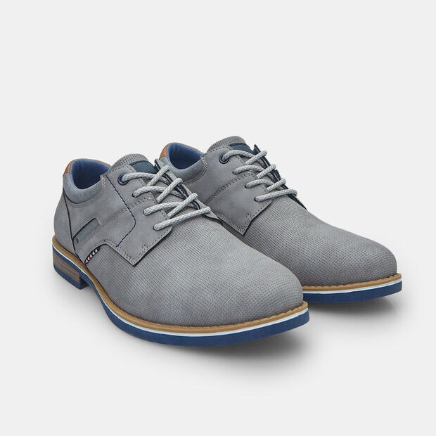 Zapatillas con cordones para hombre, Gris