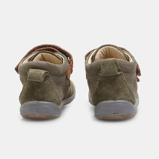 Primera zapatos de caminar en nobuck, Verde
