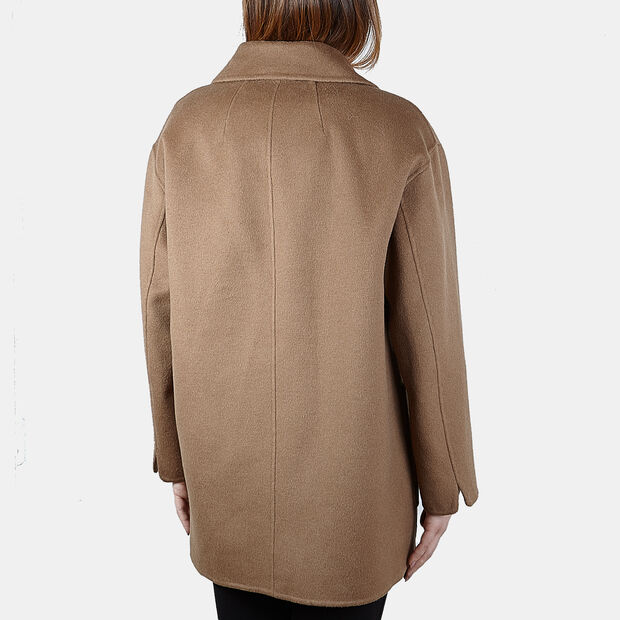 Abrigo de mujer de lana de calidad premium Bata, Marr&oacute;n