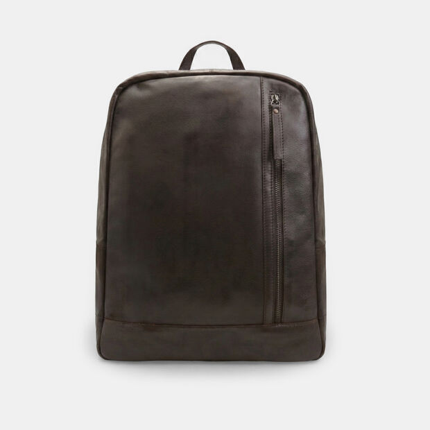 Mochila de hombre de piel Bata, Marr&oacute;n