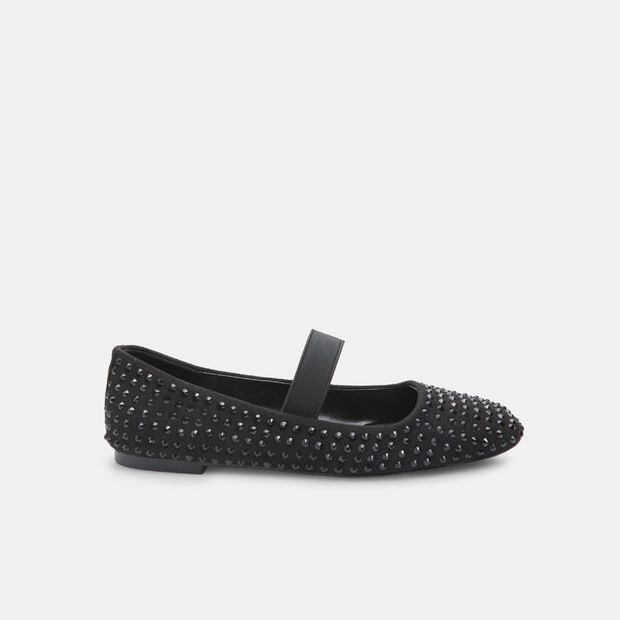 Bailarinas para mujer Mary Jane con strass BATA RED LABEL, Negro