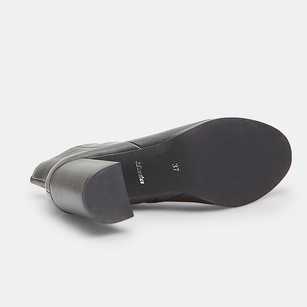 Bot&iacute;n de piel con tac&oacute;n para mujer BATA, Negro