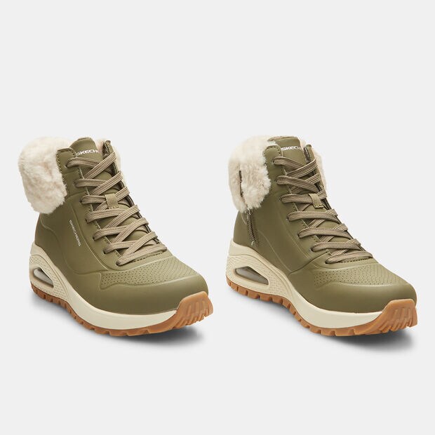 Sneakers altas de mujer skechers con pelo sint&eacute;tico, 